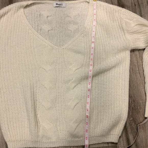 military Hippy white sweater size medium - Picture 4 of 5
